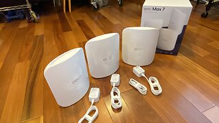 UnBoXing eero Max 7 BE20800 Tri-Band Mesh Wi-Fi 7 System Network 3-pack Model: V010311 SKU: 6556946