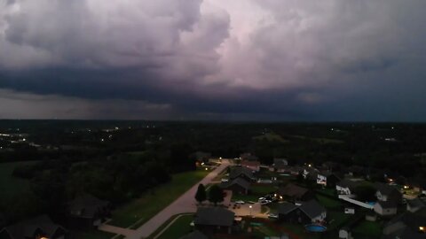 Surrounded by thunderstorms