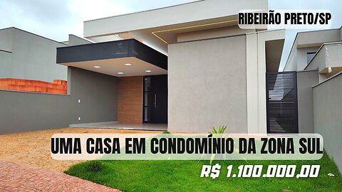 CASA0238 CASA TÉRREA NOVA COM 3 SUÍTES E PISCINA EM CONDOMÍNIO NA ZONA SUL DE RIBEIRÃO PRETO