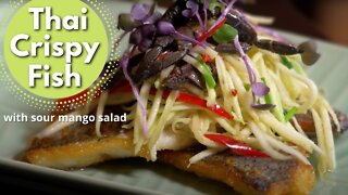 Thai Crispy Fish with Green Mango Salad