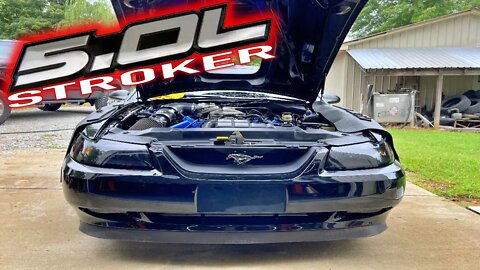 CAMMED, 5.0L stroker Mach 1, first fire!