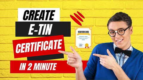 How to e TIN Registration and Get tin certificate 2023 - ই টিন সার্টিফিকেট করুন 2 মিনিটে