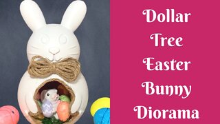 Easter Crafts: Dollar Tree Easter Bunny Diorama