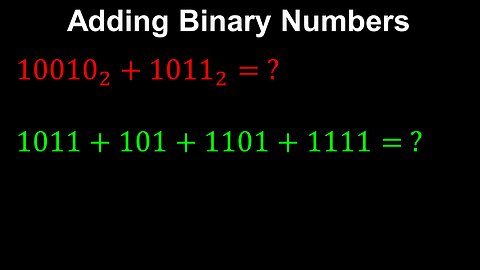 Adding Binary Numbers - Discrete Mathematics