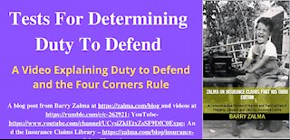 Tests For Determining Duty To Defend