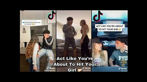 Act Like You're About To Hit Your Girl Trend 👊 - TikTok compilation