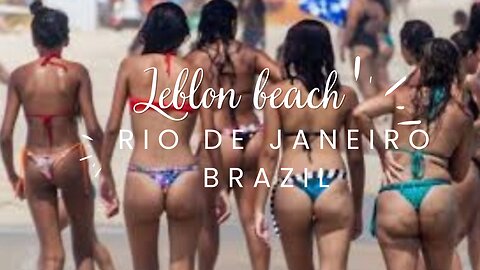 Leblon beach ⛱️ 4K Walking Tour - Rio de Janeiro Brazil
