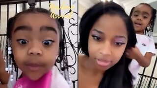 Toya Johnson's Daughter Reign Does Mommy's Makeup! 💄