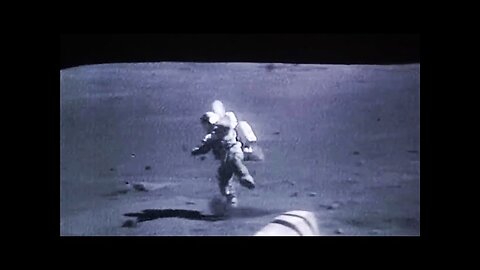 Astronauts falling on the Moon, NASA Apollo Mission Landed on the Lunar Surface