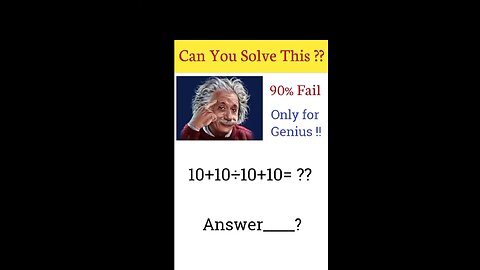 Math quiz IQ test only for genius