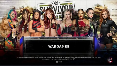 WWE Survivor Series WarGames 2023 B Belair, C Flair, Shotzi, & B Lynch v Damage CTRL in WarGames