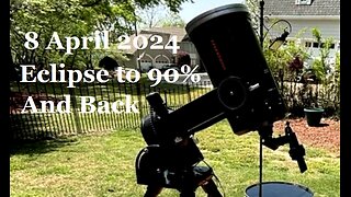 The Solar Eclipse of 8 April 2024 to 90% and back.