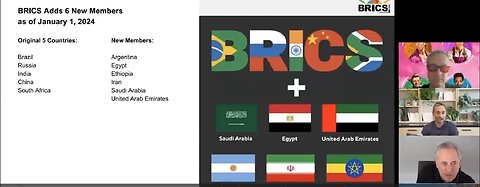 David Sacks analysis on BRICS adding Argentina, Egypt, Ethiopia, Iran, Saudi Arabia, and UAE.