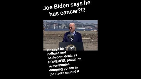 Biden Gaffe? Says He Has Cancer