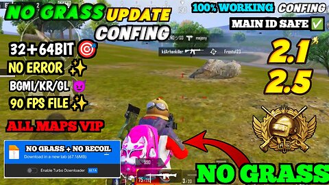 NEW UPDATED NO GRASS CONFIG FILE 2.5 2023 | NO GRASS 2.5 2.1 CONFIG NO RECOIL CONFIG FILE PUBG 2.5