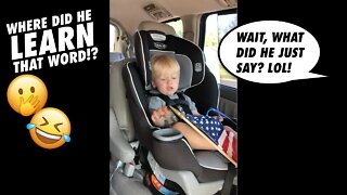 Baby drops the F-Bomb!?! 🤭🤣 (try not to laugh! HILARIOUS!) #shorts