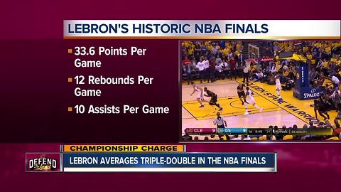 LeBron averages triple-double in the NBA Finals