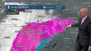 Wintry weather moving into Green Country