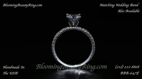 BBR 647E Diamond Engagement Ring By Blooming Beauty Ring Company