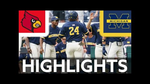 #12 Louisville vs Michigan Highlights | Regionals | 2022 College Baseball Highlights
