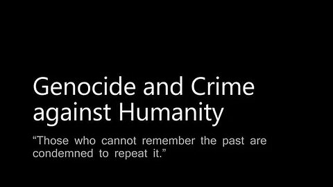 Genocide And Crime Against Humanity Final - June 12..