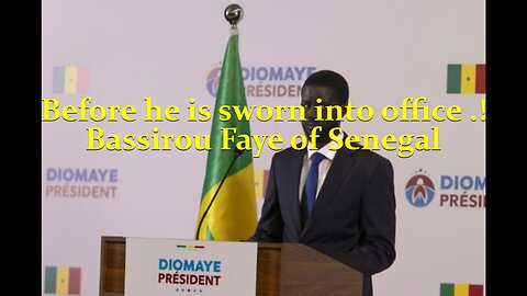 Before he is sworn into office…! / Bassirou Diomaye Faye of Senegal