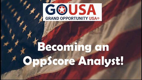1 - Becoming an OppScore Analyst