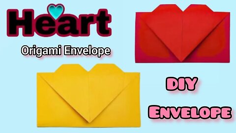 Heart Origami Envelope Tutorial / Origami Envelope Heart / Paper Craft / Origami Gift Card Envelope