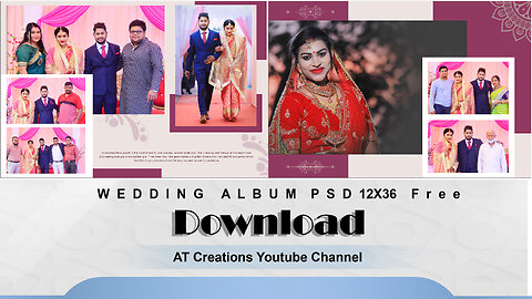 Free Wedding psd File Download | 12×36 Wedding Album Psd 2023