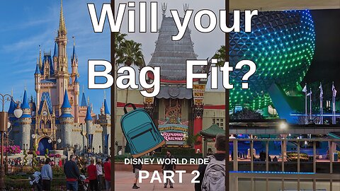 Will your Bag fit on a Disney World Ride: Part 2