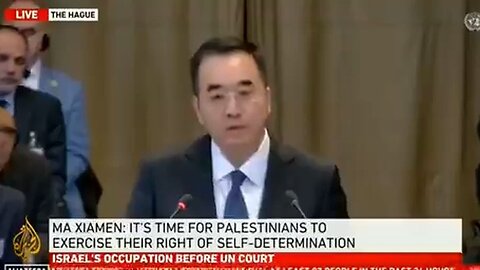 Od čínského zástupce v Haagu zaznělo, že Palestinci mají právo na ozbrojený boj proti Izraeli!