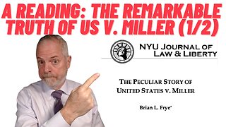 The Remarkable Truth of US v. Miller (1/2): A Manipulated Case for Gun Control