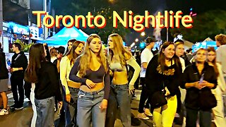 【4K】Nightlife Toronto Canada 🇨🇦