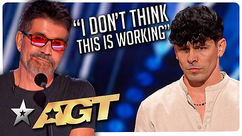 Awkward! Simon STOPS Audition Because Singer Doesn't Know The Words on America's Got Talent 2024!