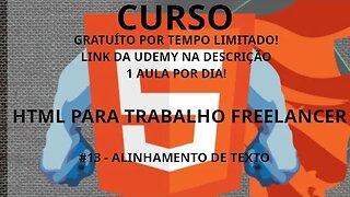 #curso #13 - Alinhamento de texto - HTML focado em trabalho freelancer