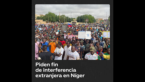 Protesta en Níger contra la interferencia extranjera tras el golpe militar