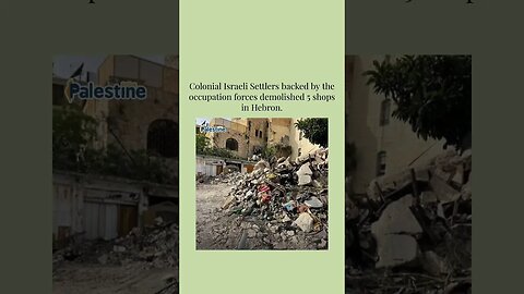 5 Shops Destroyed in Hebron. Act Of Terrorism.
