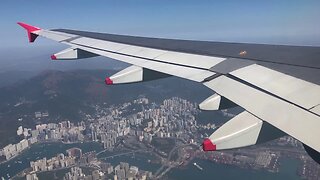 Cathay Dragon Airbus A320-200 takeoff at Hong Kong Airport