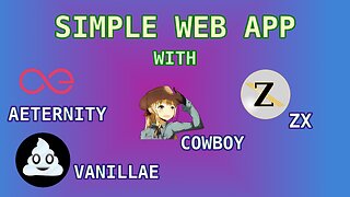 How to make an Aeternity Web App with zx, cowboy, and Vanillae