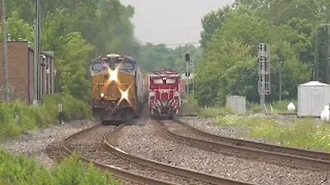 Norfolk Southern and CSX Intermodal Train Mix from Berea, Ohio August 1, 2023