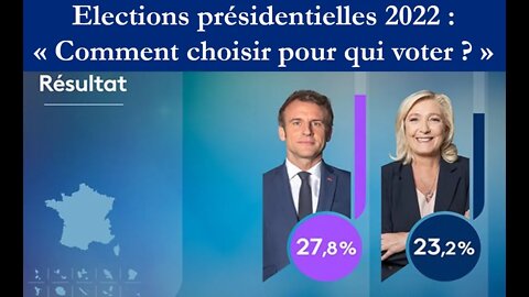 Elections présidentielles 2022 : « Comment choisir pour qui voter au 2e tour ? »