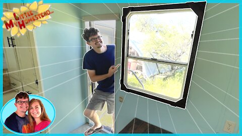 Custom RV Window Trim & Bathroom Cabinet Distress Paint | Weekly Peek Ep309