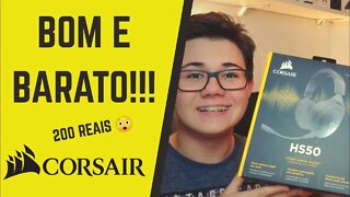 O MELHOR HEADSET PARA JOGAR NO CELULAR E NO VIDEOGAME - Unboxing e Teste Corsair HS50