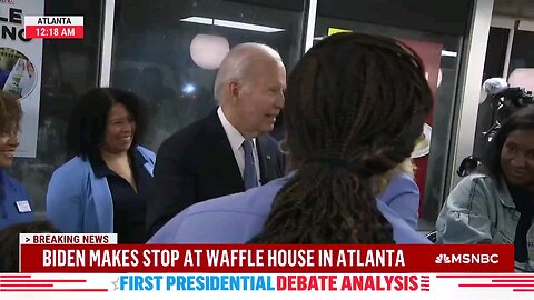 Biden stops by Atlanta Waffle House after the first presidential debate 😂😂