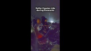 Roller Coaster at SeaWorld Orlando – Late Night Fireworks Ride 🎇