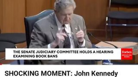 SHOCKING MOMENT: John Kennedy Reads Graphic Quotes From Children's Books At Senate Hearing