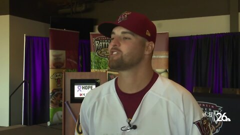 Minor League baseball's 'Hope at Bat' initiative has extra meaning for Timber Rattlers' Tyler Gillies