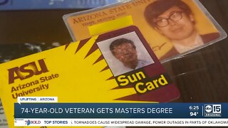 74-year-old military veteran earns master's degree