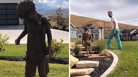 Kid's Misadventure Gets Him Completely Covered In Mud