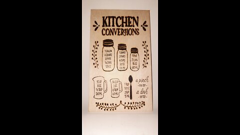 Kitchen Conversion Pyrography